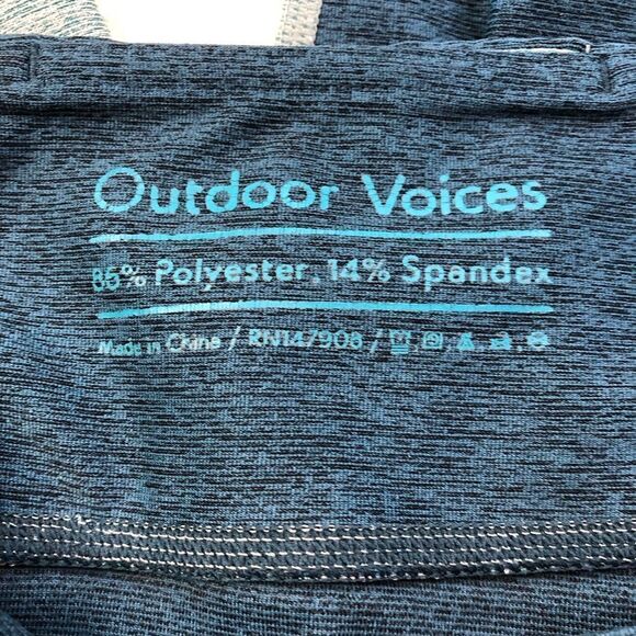 OUTDOOR VOICES LEGGINGS          2 TONE 7/8 LEGGINGS MIST/DEEP SEA - Picture 7 of 8